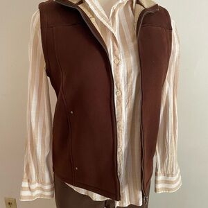 Ralph Lauren Brown Knit Vest Sleeveless V-neck